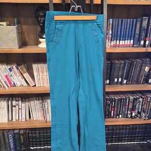 Betabrand Teal Dress Pants, Size M (New, Nwver Worn!)